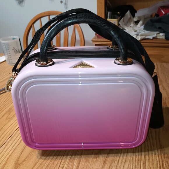 Triforce Marbella Collection Hardside Beauty Case Pink Ombre - Picture 1 of 12